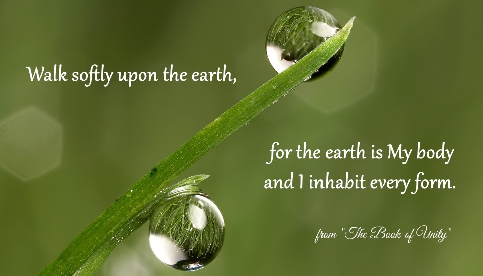 Walk softly upon the earth, for the earth is My Body and I inhabit every form.